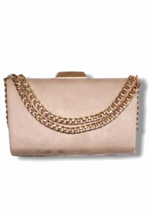 vintage luxe double chain clutch