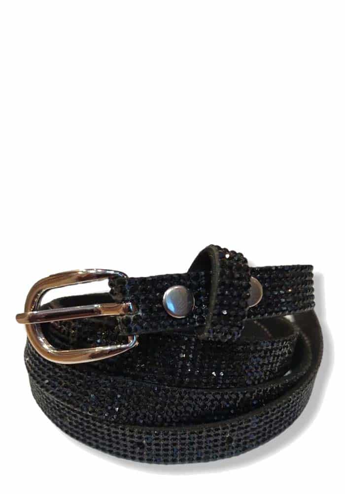  glam black strass belt 2025