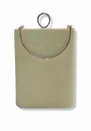 retro τσαντάκι suede clutch Jenny ivory