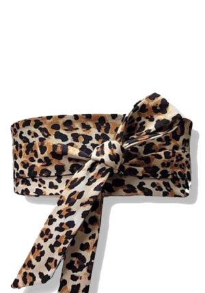 japanese υφασμάτινη ζώνη Obi leopard