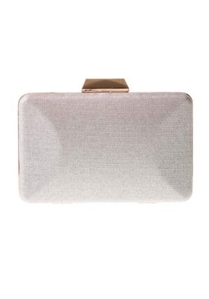 classy βραδινό linen τσαντάκι σε λευκό