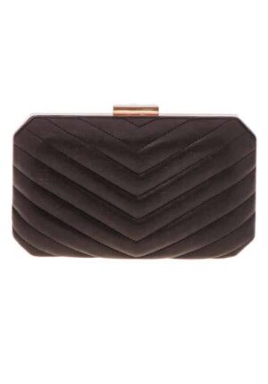βραδινό μαύρο καπιτονέ τσαντάκι clutch