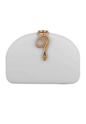 τσαντάκι clutch snake white
