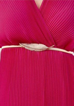 elastic gold feather belt