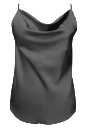 satin draped lingerie top Femina grey