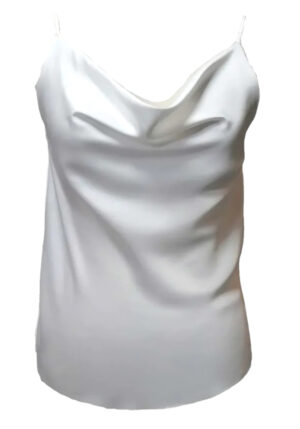 satin draped lingerie top Femina white