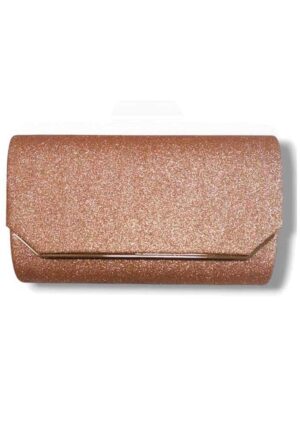 vintage τσαντάκι glitter West champagne