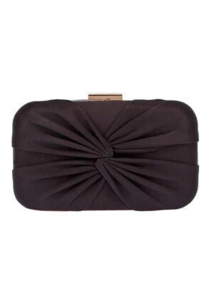 vintage βραδινό τσαντάκι clutch Βow μαύρο