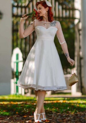 vintage bridal λευκό φόρεμα Tulle