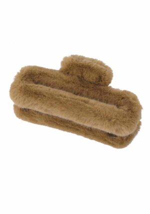 cute γούνινο κλάμερ μαλλιών brown