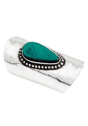 boho antique silver δαχτυλίδι Stone πράσινο