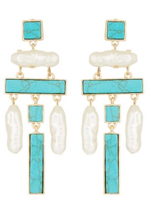 boho σκουλαρίκια Pearls & Stones