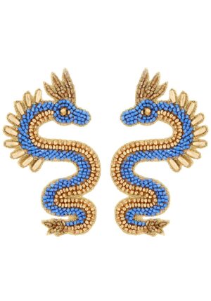 boho σκουλαρίκια Dragons blue