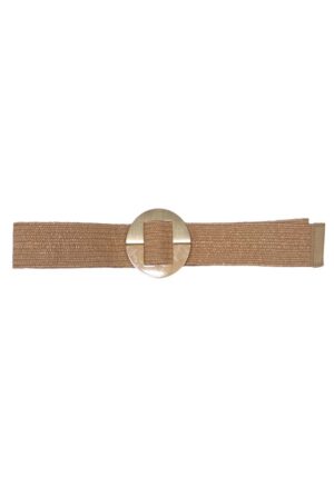 boho ελαστική ζώνη ψάθα Linda beige