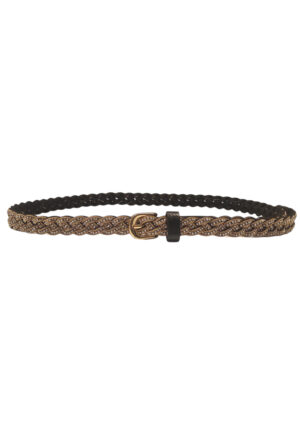 boho luxe ζώνη mini Braid strass black