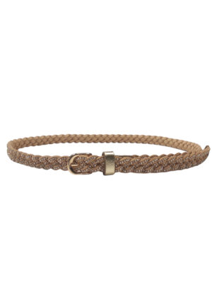 boho luxe ζώνη mini Braid strass gold