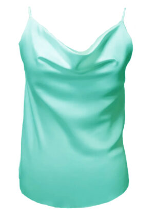 satin draped lingerie top Femina aqua