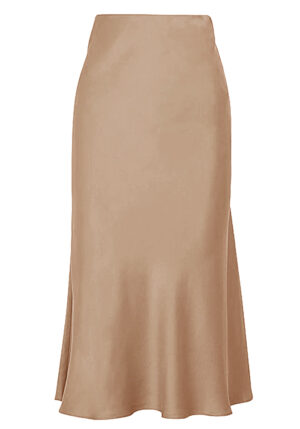 must have σατέν φούστα Julienne beige gold