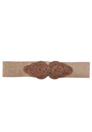 lurex ελαστική ζώνη Kleo rose gold