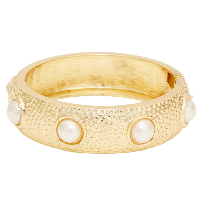 boho chic βραχιόλι μεταλλικό πέρλες Sacred Pearl