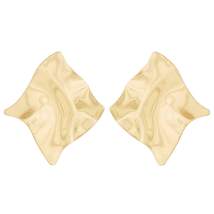 σκουλαρίκια μεταλλικά Rhombus gold