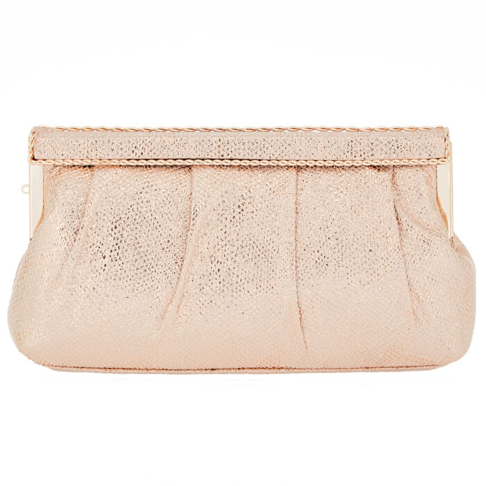vintage φάκελος δερματίνη Snake rose gold