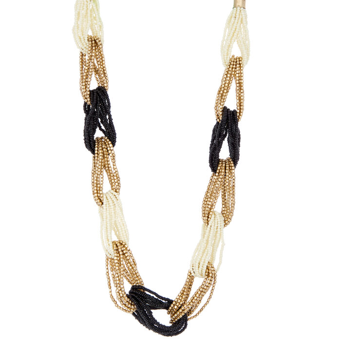 boho chic κολιέ χάνδρες Cable πολύχρωμο