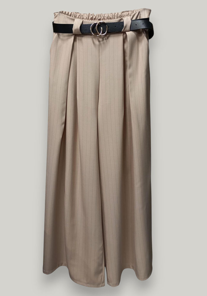comfy παντελόνα με ζώνη Τheory ριγέ beige