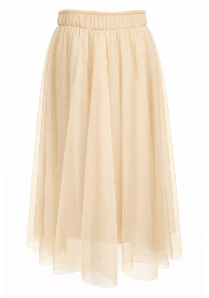 φούστα tutu τούλι Poeme μπεζ