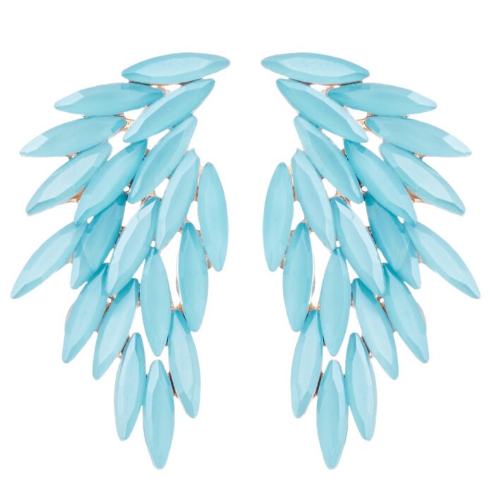 σκουλαρίκια Crystals γαλάζιο