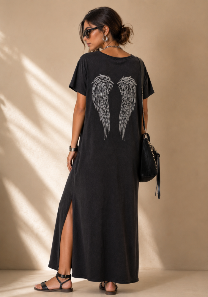 casual φόρεμα Angel μαύρο