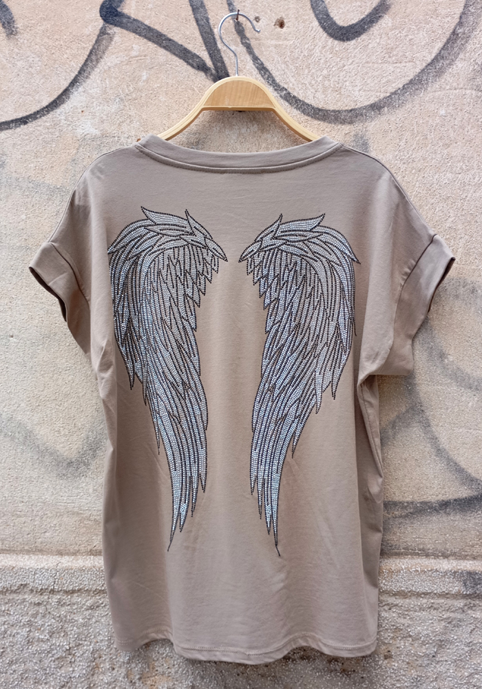 casual t-shirt Angel μπεζ