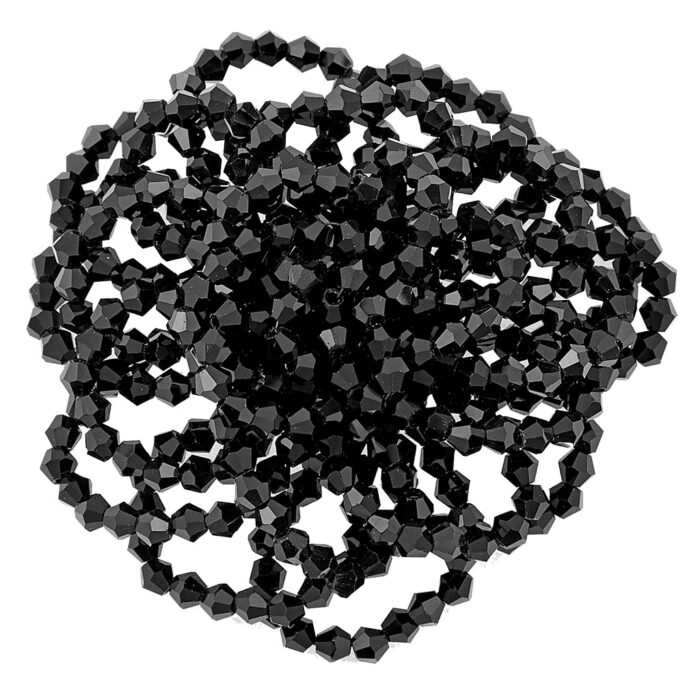 vintage βραδινή καρφίτσα Crystals μαύρο