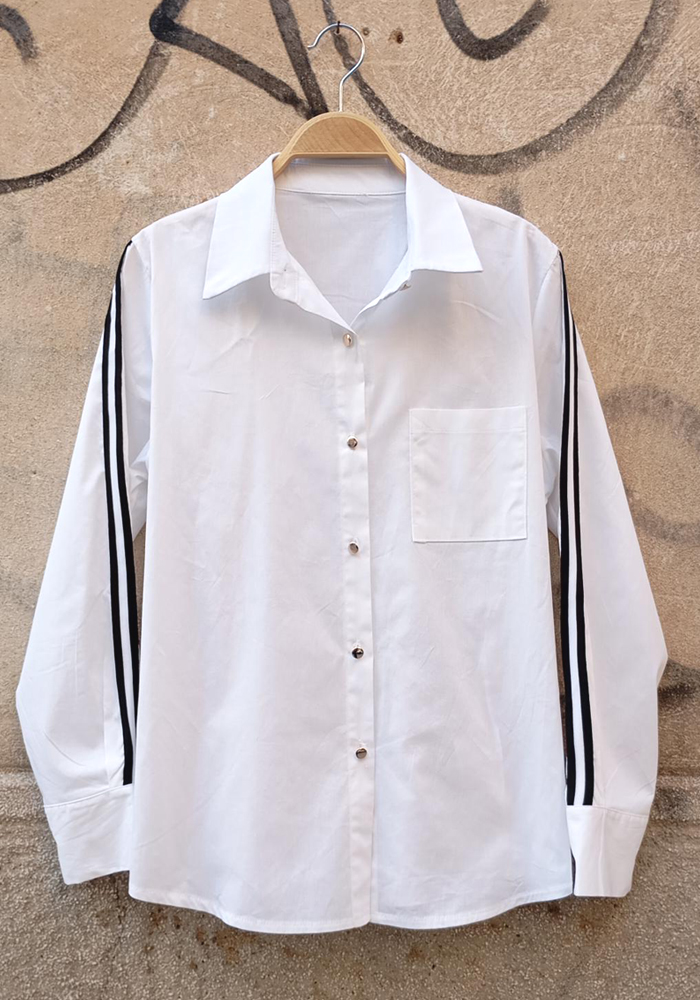 allday πουκάμισο cotton Stripe μαύρο