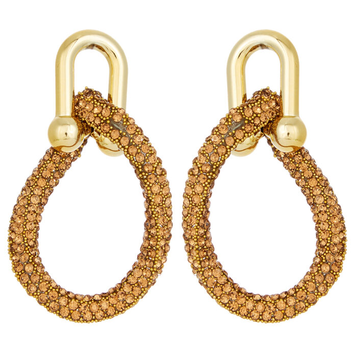 σκουλαρίκια στριφτοί κρίκοι Dew χρυσό