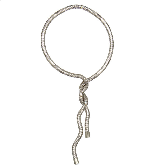 κολιέ μεταλλικό Spiral ασημί