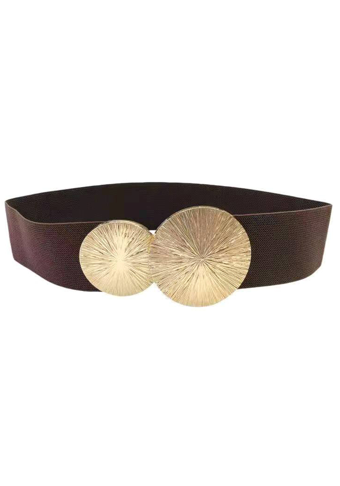 boho ελαστική φαρδιά ζώνη Ζοe καφέ