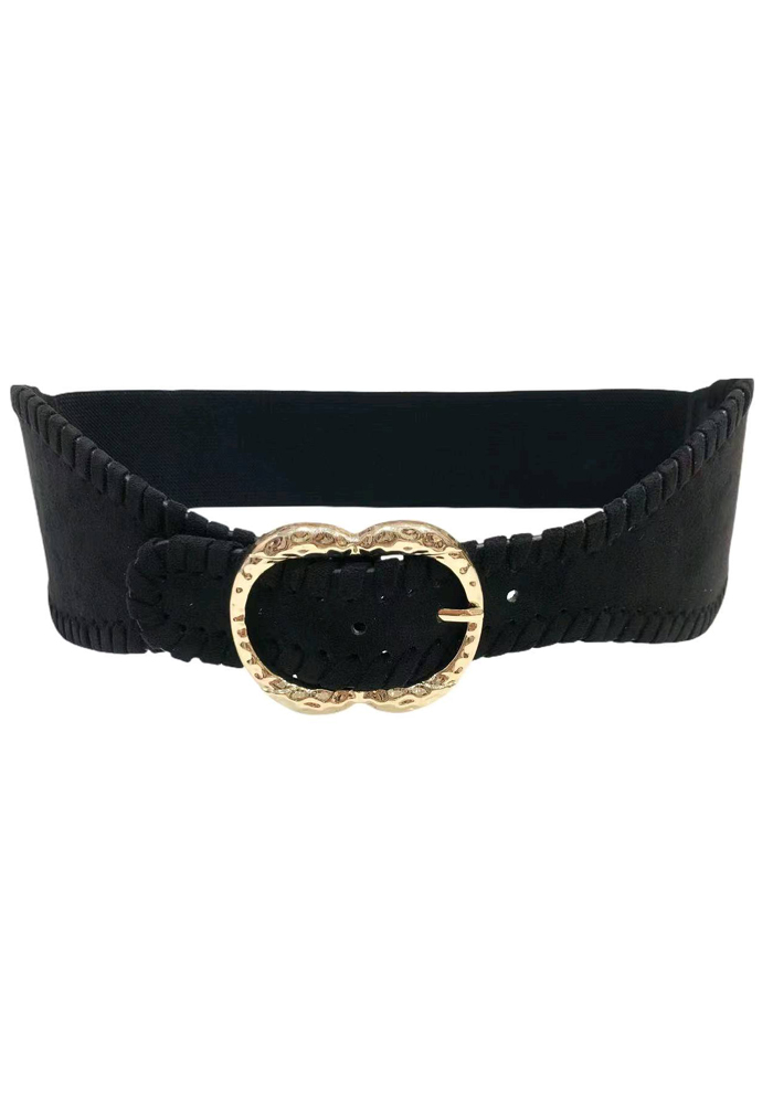 bοho suede ελαστική ζώνη Amara μαύρο