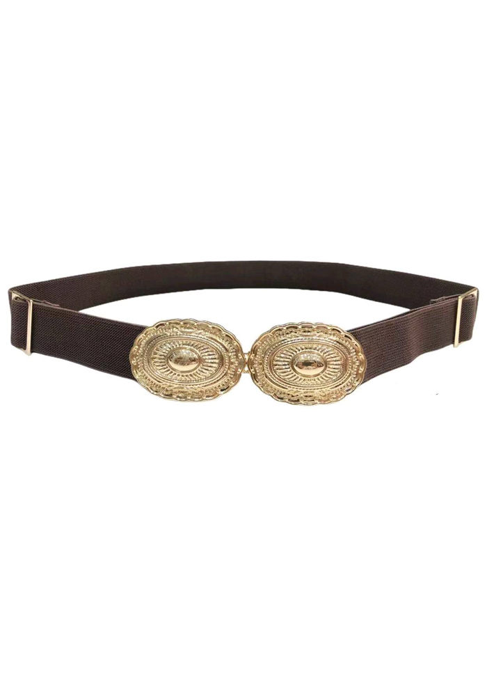 boho διπλή ελαστική ζώνη Adjust καφέ