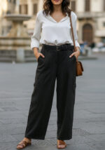 suede μαύρο παντελόνι baggy balloon