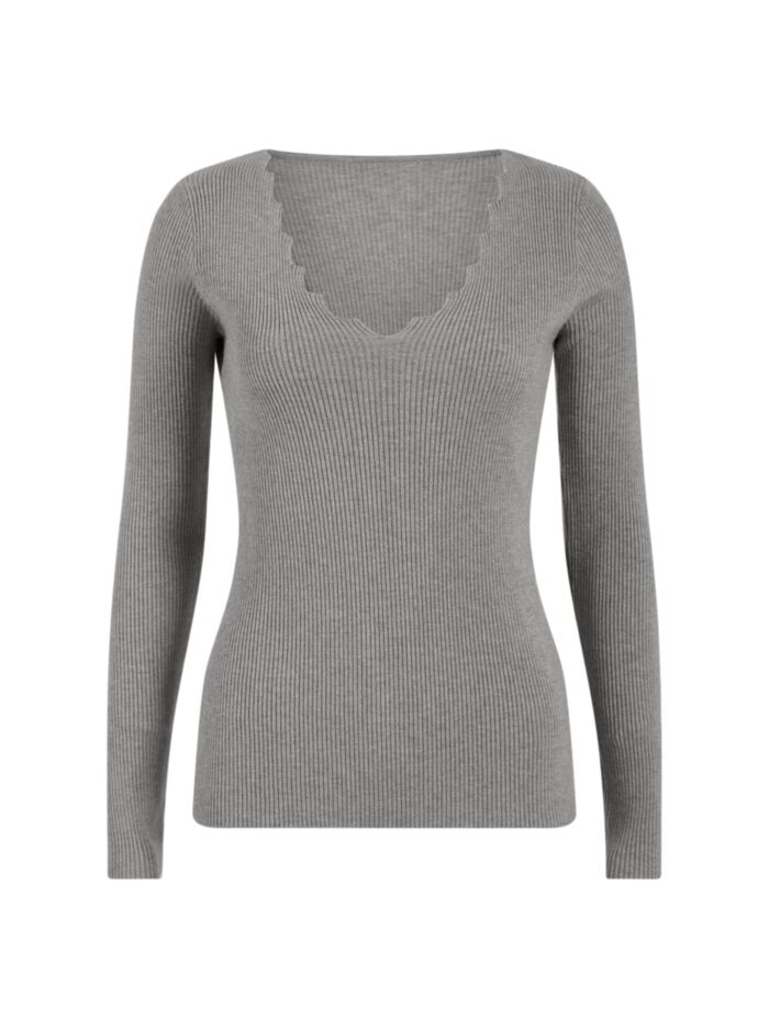 chic rib πλεκτό Scale γκρι