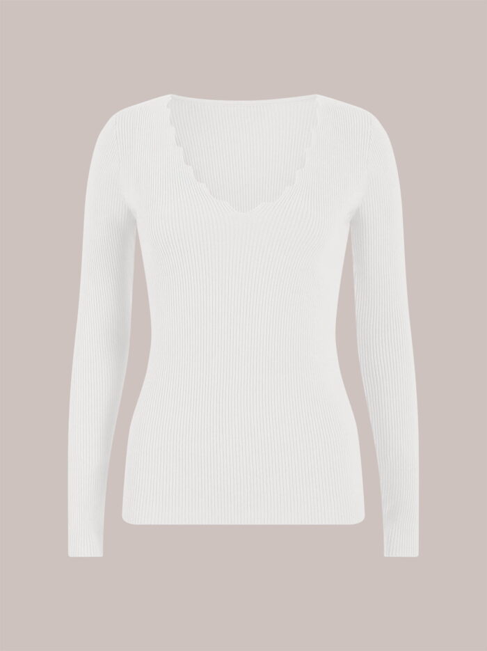 chic rib πλεκτό Scale εκρου