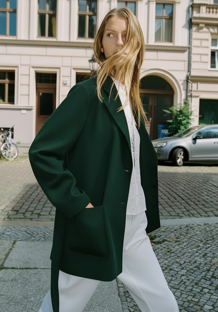 suede boho σακάκι blazer Edith κυπαρισσί