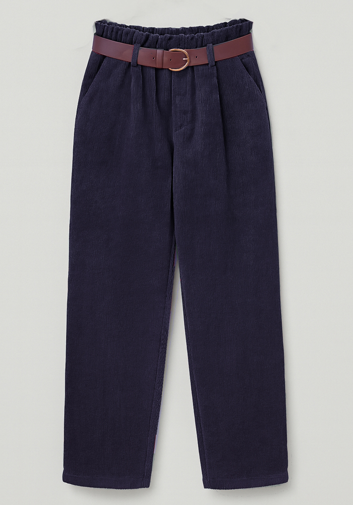 casual ελαστικό βελουτέ κοτλέ παντελόνι Jerry μπλε navy