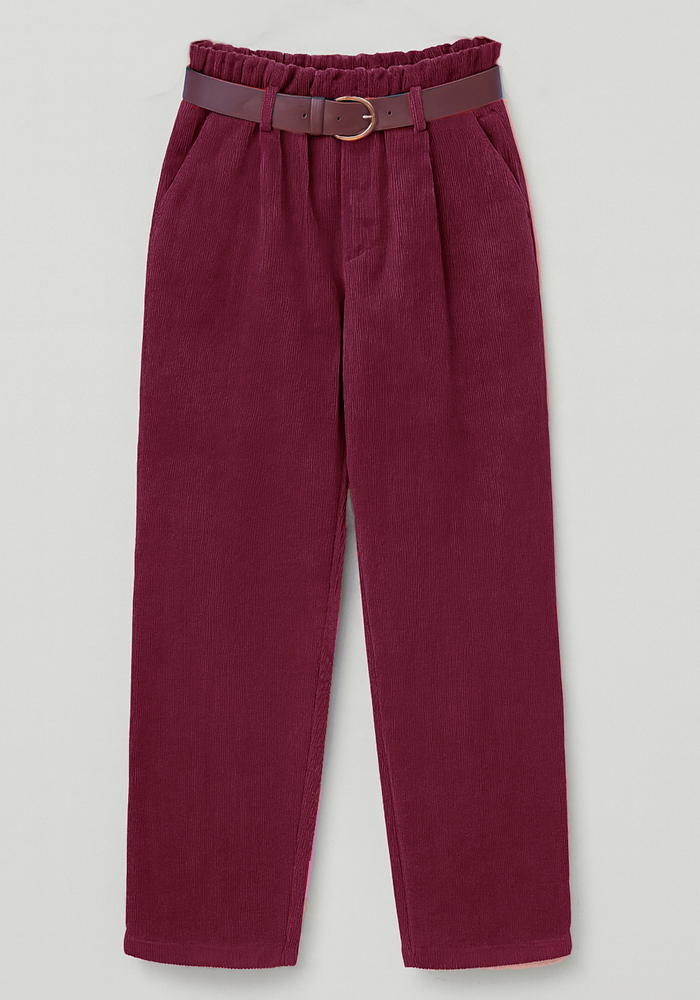 casual ελαστικό βελουτέ κοτλέ παντελόνι Jerry μπορντώ
