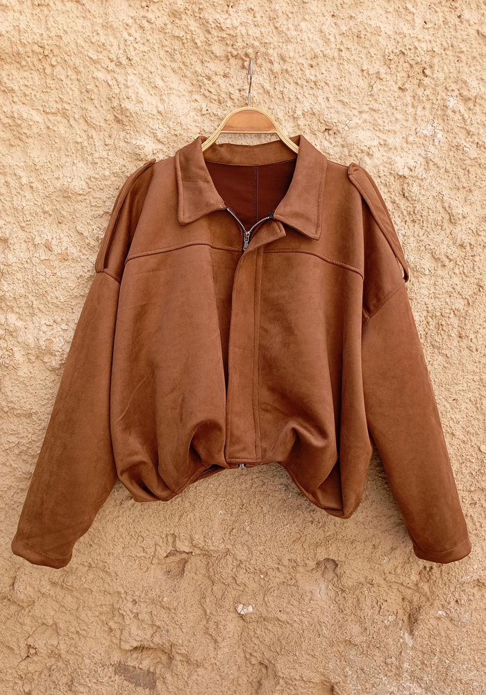 ταμπά suede oversized jacket