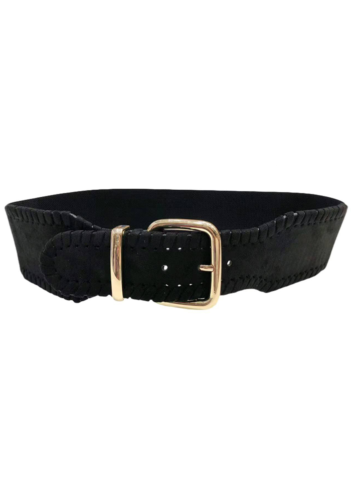 bοho suede φαρδιά ζώνη Virginia μαύρο