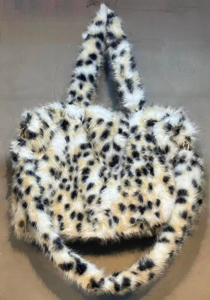 oversized faux fur τσάντα Leo