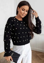 πλεκτό 3d πλέξη πέρλες Charlize μαύρο