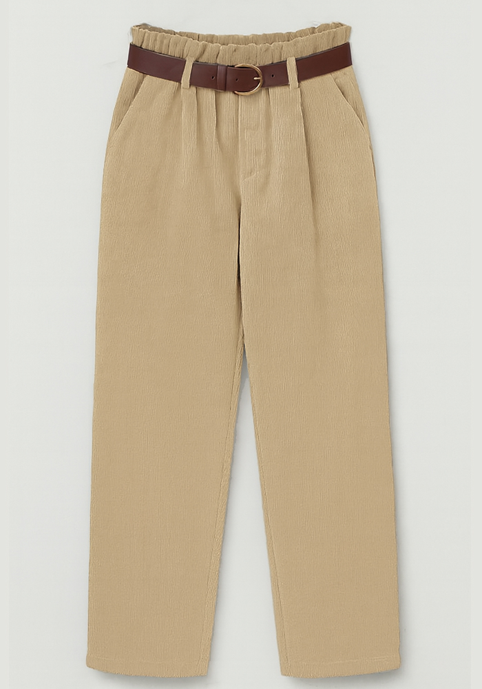 casual ελαστικό βελουτέ κοτλέ παντελόνι Jerry μπεζ